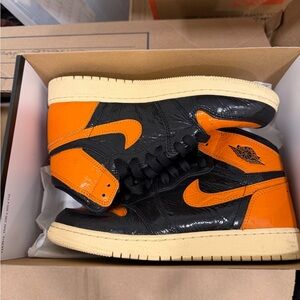 Nike Black and Red Air Jordan 1 Retro High OG Shoe Box